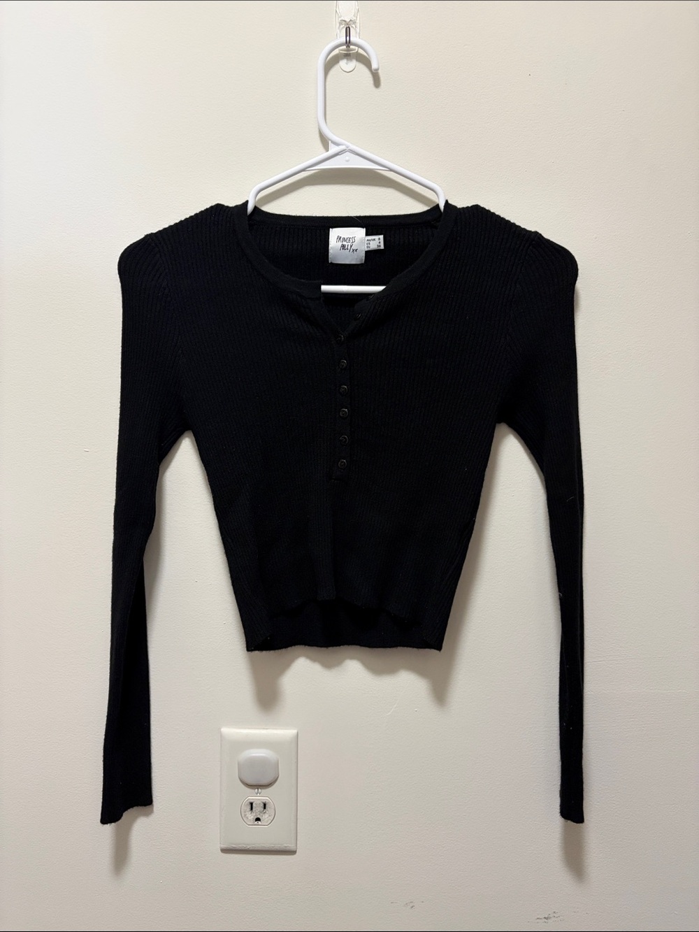 Princess Polly Cropped Long Sleeve Top